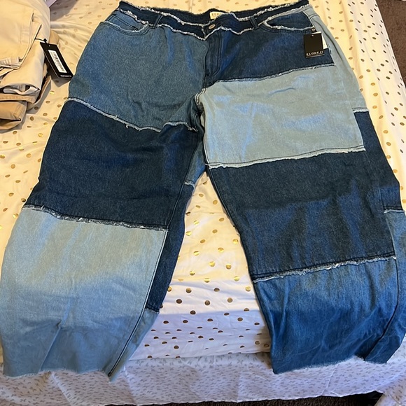 Eloquii patched mom jeans size 20 - Picture 2 of 3